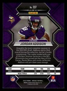 2023 Mosaic Silver Prizm Jordan Addison Rookie #337