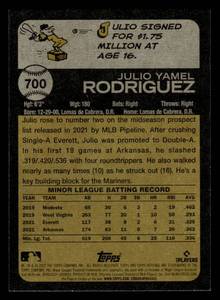 2022 Topps Heritage High Number Julio Rodriguez Rookie #700