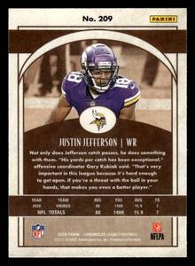2020 Legacy Chrome Justin Jefferson Rookie #209