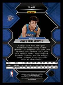 2022 Mosaic Chet Holmgren Rookie #236