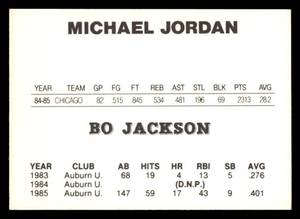 1986 Broders Major League Prospects Michael Jordan & Bo Jackson