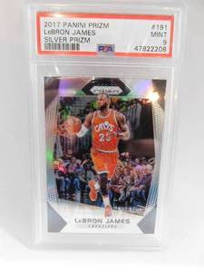 PSA 9 2017 Prizm Silver LeBron James #191
