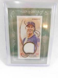 2023 Allen & Ginter Mini Framed Jersey Joe Mauer HOF