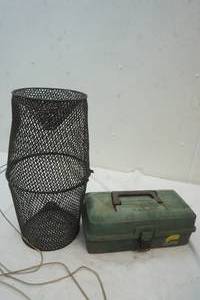 lot 35 image: Plano tackle box and minnow catcher