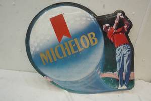 lot 56 image: Michelob tin sign