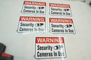 lot 60 image: Warning, Security signs