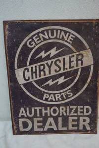 lot 63 image: Chrysler tin sign