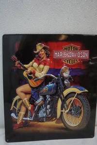 lot 64 image: Harley Davidson metal sign