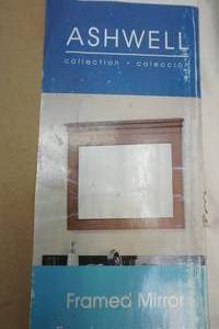 lot 74 image: Framed mirror, new