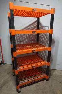 lot 370 image: 5 Tier Off shelving on wheels
