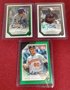 (3) Topps Gallery Baseball Rookie Autograph Cards - One #d