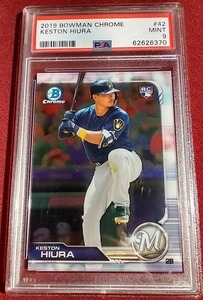 2019 Bowman Chrome Keston Hiura Rookie Card - PSA 9