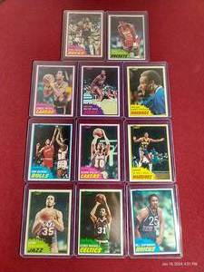 (11) 1981-82 Topps Basketball Cards - (3) HOFers