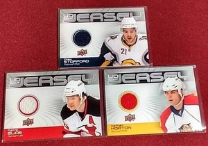 (3) Game-Used Jersey Hockey Cards - Drew Stafford