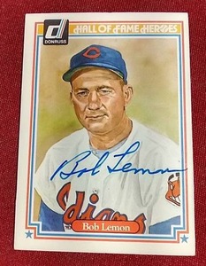 Autographed Bob Lemon Card
