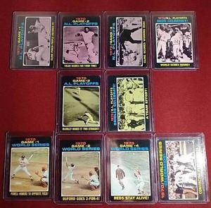 (10) 1971 Topps Baseball Postseason Cards