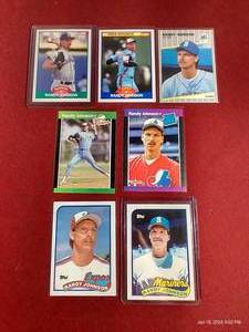 Huge 7 Card Randy Johnson Rookie Card Lot - All Different