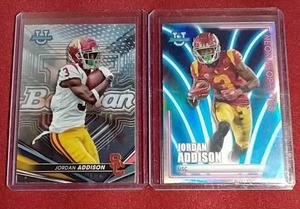 (2) 2022 Bowman University Jordan Addison Rookie Cards