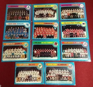 (11) 1979-80 Hockey Team Cards