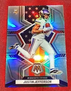 2022 Mosaic Justin Jefferson National Pride Silver Prizm Card