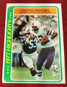 1978 Topps O.J. Simpson Card