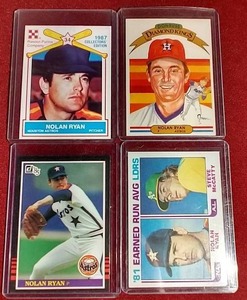 (4) Vintage Nolan Ryan Cards