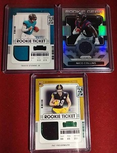 (3) Football Jersey Rookie Cards - Nice Names