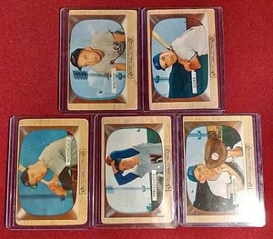 (5) 1955 Bowman Topps Baseball Cards