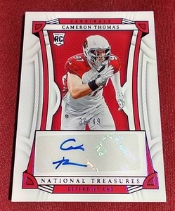 2022 National Treasures Cameron Thomas Autograph Rookie Card - #d49
