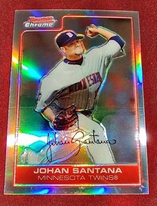 2006 Bowman Chrome Johan Santana Refractor Card