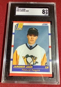 1990-91 Score Jaromir Jagr Rookie Card - SGC 8