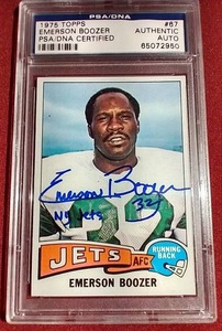 Autographed Emerson Boozer Card - PSA Certified & Slabbed