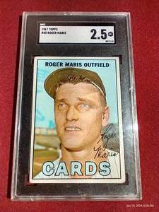 1967 Topps Roger Maris Card - SGC 2.5