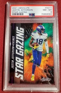 2021 Absolute Justin Jefferson Star Gazing Card - PSA 8