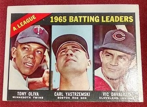1966 Topps Leaders Card - Oliva & Yaz