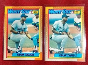 (2) 1990 Topps Frank Thomas Rookie Cards
