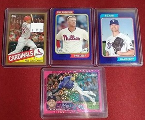 (4) Numbered Baseball Cards - Nice Names