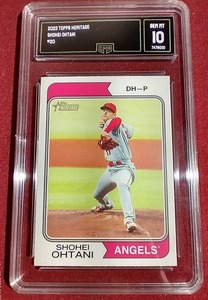 2023 Topps Heritage Shohei Ohtani Card - GMA 10