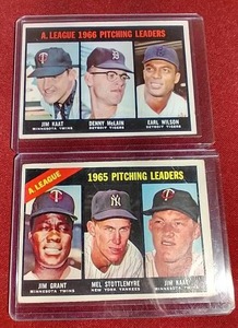 (2) 1960s Jim Kaat Leaders Cards