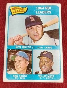 1965 Topps Willie Mays Leaders Card