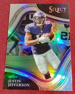 2021 Select Justin Jefferson Card - Field Level Silver Prizm