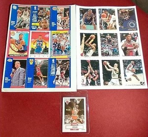 (2) 9-Card Basketball Card Sheets  1990 Michael Jordan Card