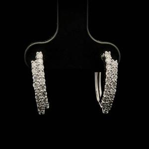 lot 36 image: 0.50 Carat Diamond Small Infinity Hoop Earrings $1,014 Retail