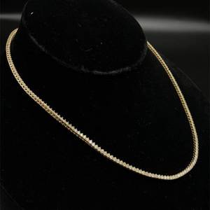lot 10A image: 8.37 Carat Diamond Tennis Chain Necklace in 14k Yellow Gold w Certification & Appraisal $21,591 VIDEO