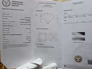 lot 20G image: 1.10 Carat Asscher Cut Diamond G  SI1 Loose w IGI Report $1,850 Retail VIDEO