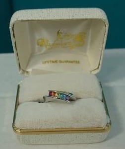 lot 12 image: Sterling Silver Rainbow Ring...