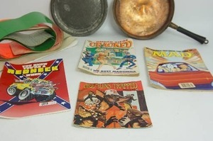 lot 51 image: Gremlins Book and Vinyl Record, MAD, Cracked Magazines Etc.