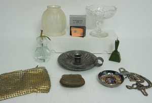 lot 52 image: Collectible Brass and Glass Etc.