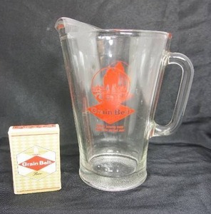 lot 77 image: Breweriana Vintage 1960s Grain Belt Beer Perfect Brewing Water Makes Perfect Beer 9-Inch Pitcher, Deck of Cards...