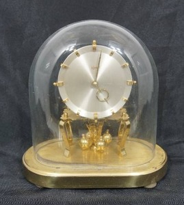 lot 106 image: Vintage Oval KUNDO Mechanical Glass Dome Mantle Clock West Germany...